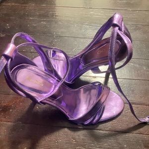 Women’s Aldo Strappy Stiletto Heels - Metallic Purple